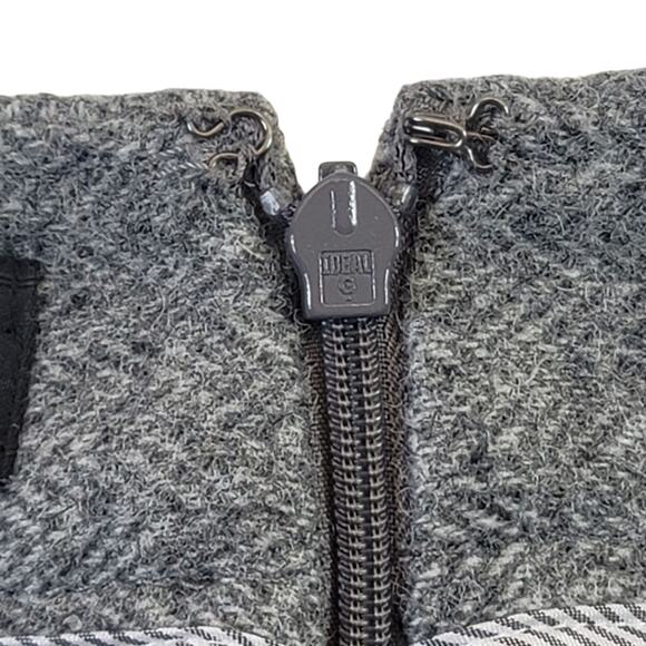 Talbots Wool Blend Herringbone Grey Pencil Skirt Women's SZ 14 - Picture 7 of 9